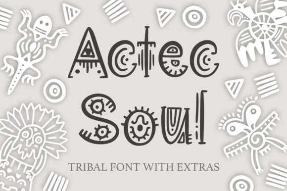 Aztec Soul: A Hand-Drawn Display Font for Makers