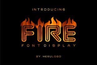Fire Display Font for Bold Craft Designs