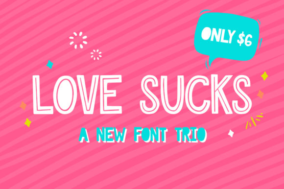 Love Sucks Font Trio for Modern Branding