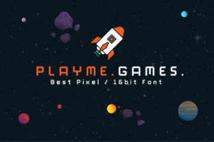 PlayMe.Games. Pixel Font for Bold Branding