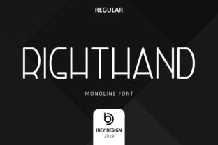 Right Hand Font for Editorial Design