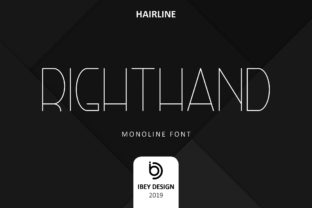 Right Hand Hairline Typeface for Modern Web Design