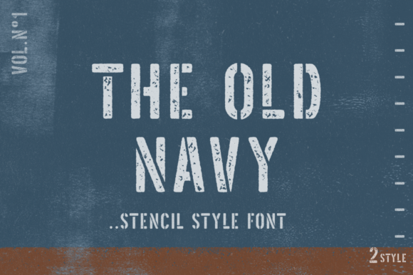 The Old Navy Stencil Font for Editorial Design