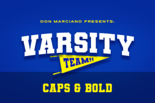 Varsity Team: The Bold Display Font for Marketers